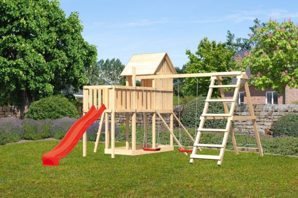 2532470 stelzenspielhaus frieda mit 2 5m rutsche