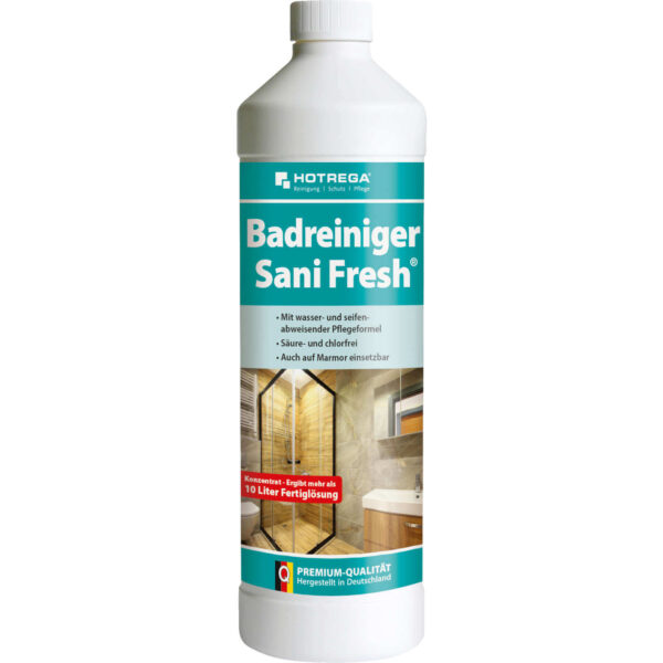 HOTREGA Badreiniger Sani Fresh 1 Liter Konzentrat, Sanitär-Reiniger - WC, Dusche – Bild 2